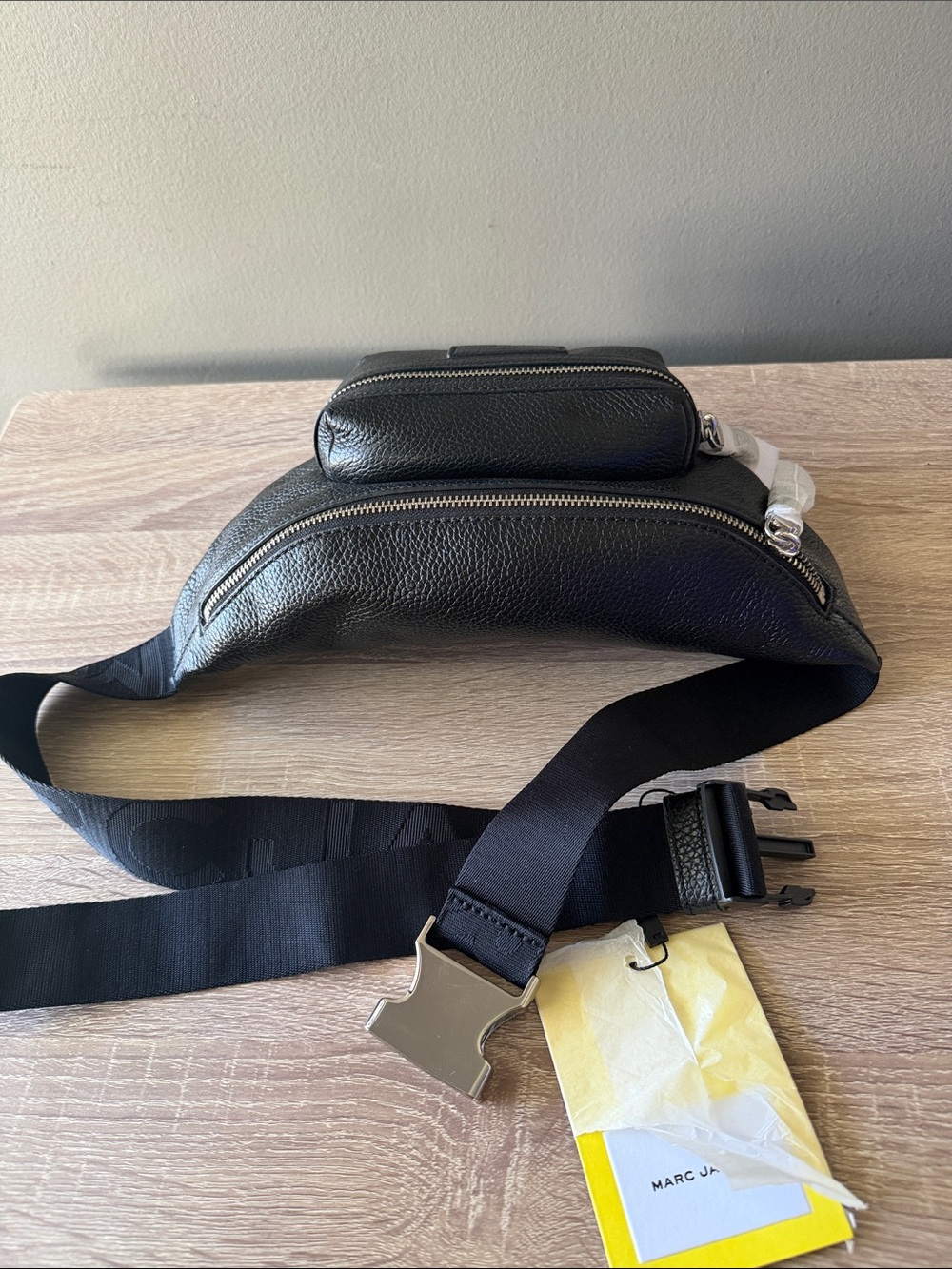 Marc Jacobs The Leather Belt Bag Black Leather Waist Pack New - Picture 5 of 15
